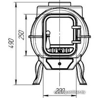Свободностоящая печь-камин Prometall Тайга Pro в Лиде