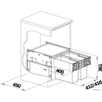 Система сортировки мусора Blanco Select II 45/2
