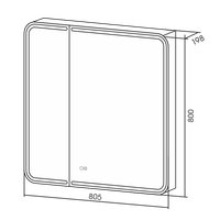Silver Mirrors Шкаф с зеркалом для ванной Alliance 2 80.5x80 Slim LED-00002920