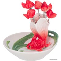 Блюдо Lefard Золотая рыбка 58-143 (с 6 вилочками)