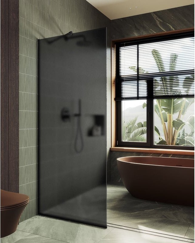

Душевая стенка MaybahGlass 89x195 MGD-694-6у (графитовое матовое стекло/черный)