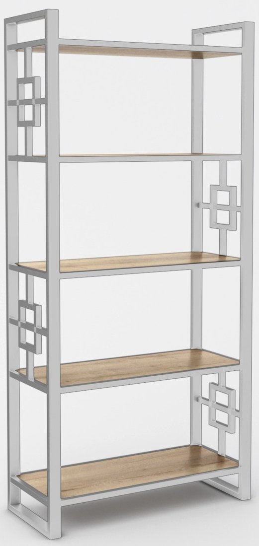 

Стеллаж Hype Mebel Квадро 50x170 (белый/дуб галифакс натуральный)