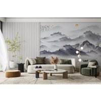 Фотообои ФабрикаФресок Акварельная Япония и горы 174265 (400x265)