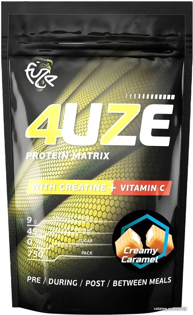 Протеин комплексный Pureprotein Fuze 4uze + Creatine (750г, сливочная карамель)