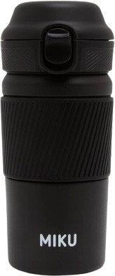 

Термокружка Miku С кнопкой 380мл (черный)