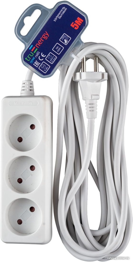 Удлинитель TruEnergy 15003 (5 м, белый)