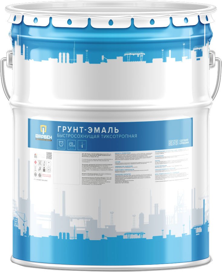 

Грунт-эмаль Фарбен Быстросохнущая 25 кг RAL 7024 (графитовый серый)