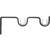 Карниз для штор Sundays Home Цилиндр Раздвижной 25/28мм 2-х рядный (черный матовый, 2-3.6м)