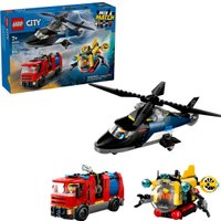Конструктор LEGO City 60462 Вертолет, пожарная машина и подводная лодка