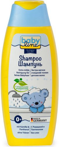 Шампунь детский Babyline С ромашкой и пантенолом, новая мягкая формула, без слез, 250 мл 3001975