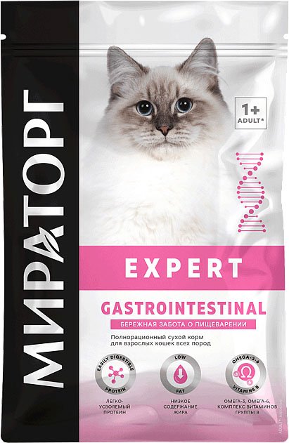 

Сухой корм для кошек Мираторг Expert Gastrointestinal для взрослых всех пород (400 г)