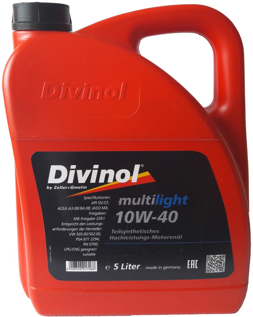 

Моторное масло Divinol Multilight 10W-40 5л