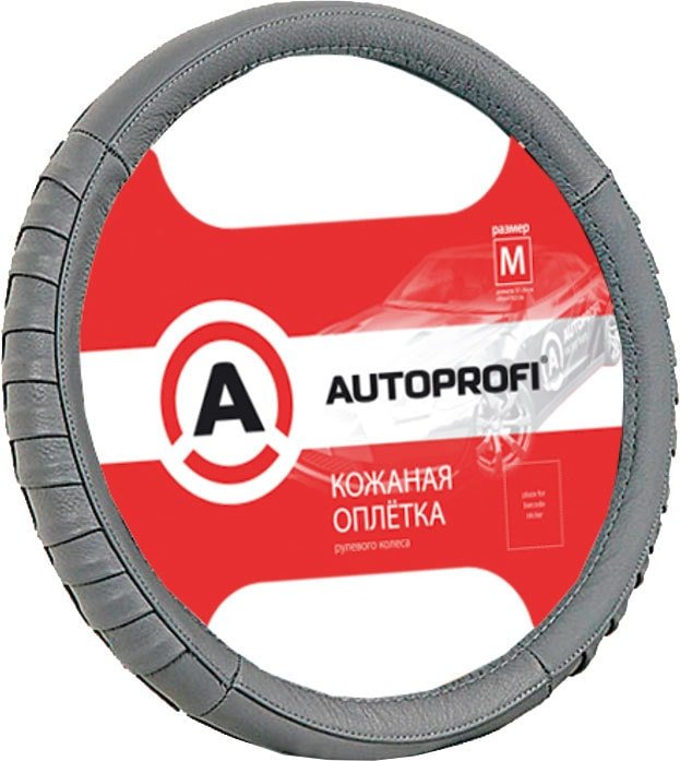 

Оплетка на руль Autoprofi AP-470 D.GY (M) (серый)