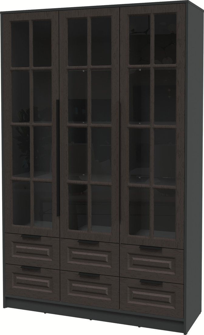 

Шкаф-витрина Интерлиния Концепт КТ-ШВ3 Деко (антрацит/дуб английский)