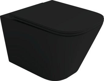 Унитаз подвесной Ceramica Nova Union CN4009T (черный матовый, с креплением и сиденьем)