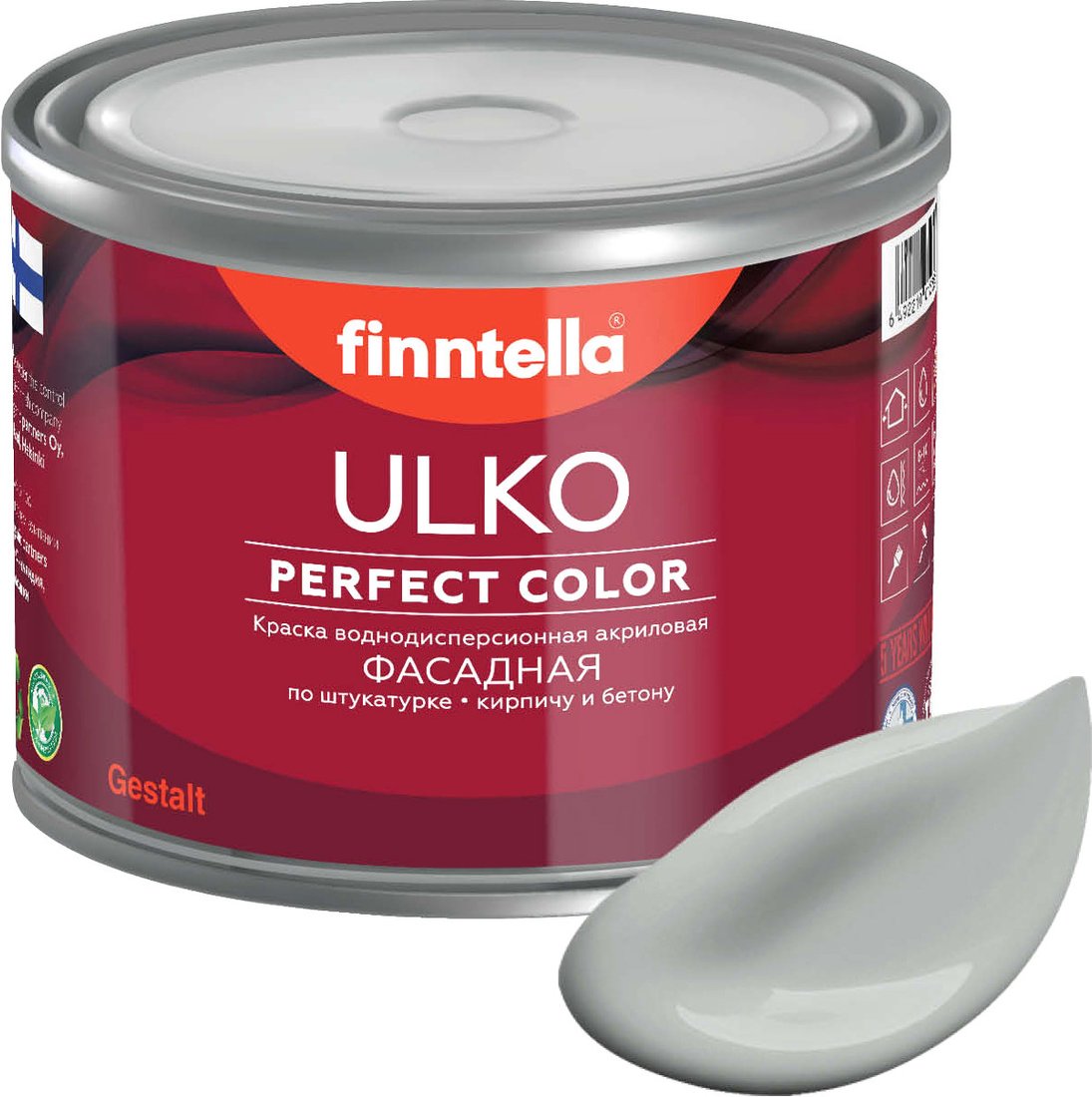 

Краска Finntella Ulko Joki F-05-1-1-FL060 0.9 л (серый)