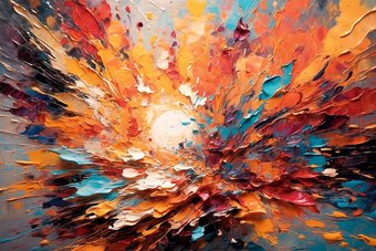 Картина Stamprint Брызги красок AR079 (80x120)