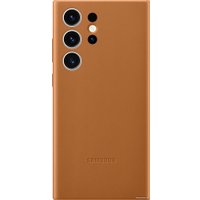 Чехол для телефона Samsung Leather Case S23 Ultra (песочно-бежевый)