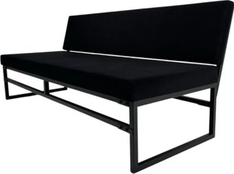 Диван N3 Лофт Модис со спинкой 200x50x82 (черный)