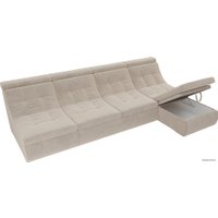 Модульный диван Лига диванов Холидей люкс 105553 (велюр, бежевый)