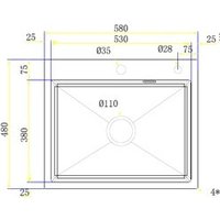 Кухонная мойка Blantek FS-5848S Brushed ECO (+501F40-S)