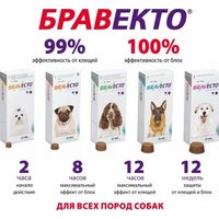 Таблетки от блох и клещей Бравекто от блох и клещей для собак весом 10-20 кг (1 шт)