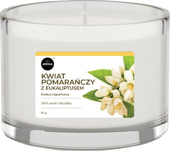 Свеча Aroma Home Scented Candle Orange Blossom And Eucalyptus Ароматическая 115 г
