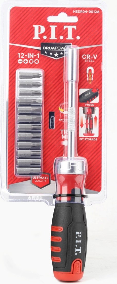 

Набор отвертка с битами P.I.T. Advance HSDR04-0012A (13 предметов)