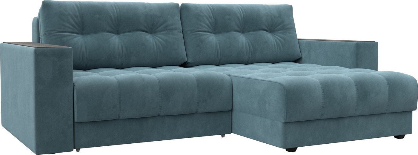 

Угловой диван Лига диванов Лига-049 НПБ универсальный 128456 (велюр Seven 113 бирюзовый)