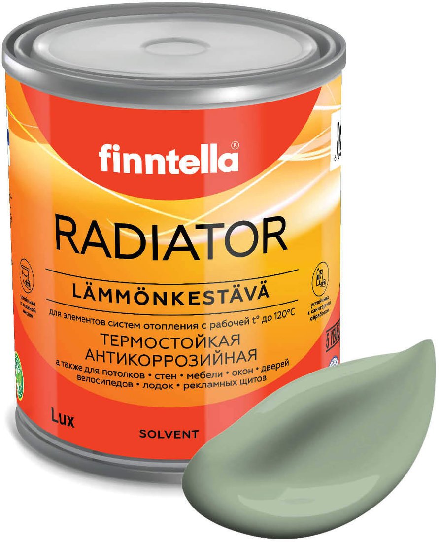 

Краска Finntella Radiator Pastellivihrea F-19-1-1-FL042 0.9 л (зеленый)