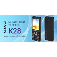 Кнопочный телефон Maxvi K28 (черный)