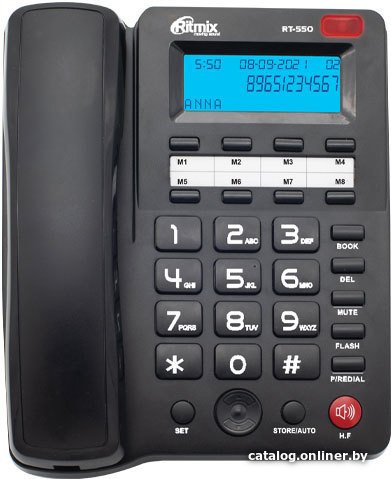 Проводной телефон Ritmix RT-550 (черный)