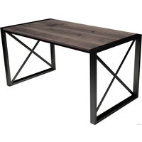 Кухонный стол Buro7 Лофт 150 (классика, дуб мореный/черный)