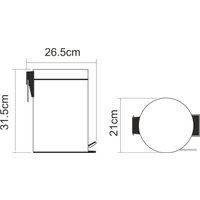 Мусорное ведро Wasserkraft K-635WHITE 5L