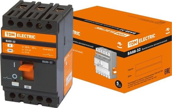

Выключатель автоматический TDM Electric ВА88-32 3Р 25А 25кА SQ0707-0002
