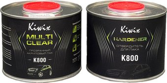 Автомобильный лак Kiwix 2К-HS быстросохнущий K800 0.5 л + 0.25 л