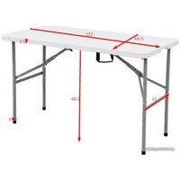 Стол Calviano Складной, прямоугольный 122x60.5 см (белый)