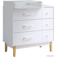 Детский комод Pituso Vintage Premium ЛДСП (белый аляска)