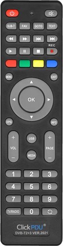 Пульт ДУ ClickPdu DVB-T2+3 VER.2021 (для ресиверов DVB-T2)