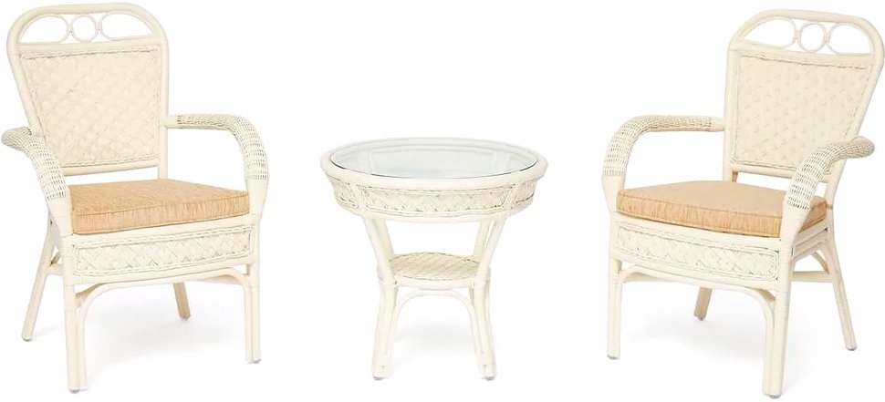 

Набор садовой мебели TetChair Andrea (ротанг/белый)