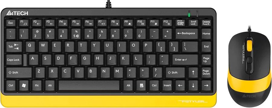 

Офисный набор A4Tech Fstyler F1110 (черный/желтый)