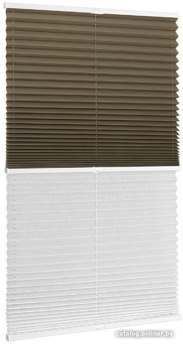 Плиссе Delfa Basic Uni СПШ-3128/3504 Basic Transparent (52x160, тауп/белый)