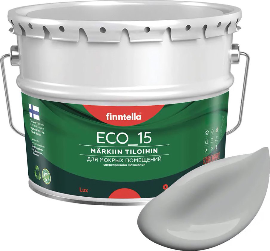 

Краска Finntella Eco 15 Joki F-10-1-9-FL060 9 л (серый)