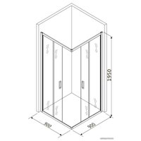 Душевой уголок Roxen Caspia 55060-90 90х90