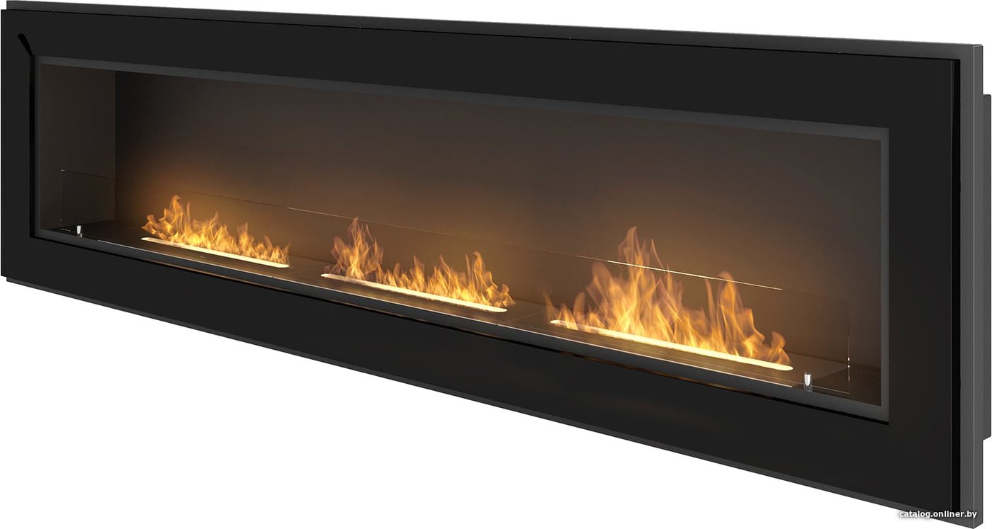 Биокамин SimpleFire Frame 1800 (черный, со стеклом)