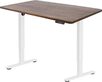 Стол с регулировкой высоты ErgoSmart Wooden Electric Desk Prime 1300х750х27 мм (прямой край, дуб мореный/белый)