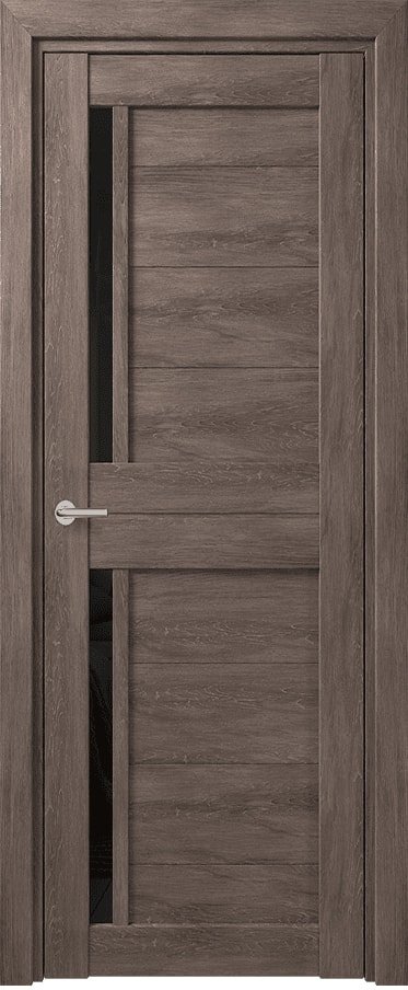 

Межкомнатная дверь Юркас Deform D17 ДО 90x200 (дуб шале графит/lacobel черный лак)