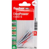 Дюбель-гвоздь Fischer DuoPower 6 x 50 S K NV 537660 (4 шт)