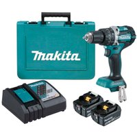 Ударная дрель-шуруповерт Makita DHP484RTE (с 2-мя АКБ, кейс)