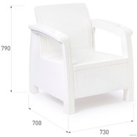 Кресло Альтернатива Ротанг-плюс М8417 (белый)